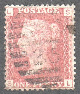 Great Britain Scott 33 Used Plate 171 - SL - Click Image to Close